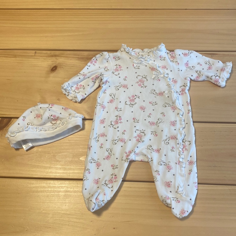 Little Me footies with hat size NB